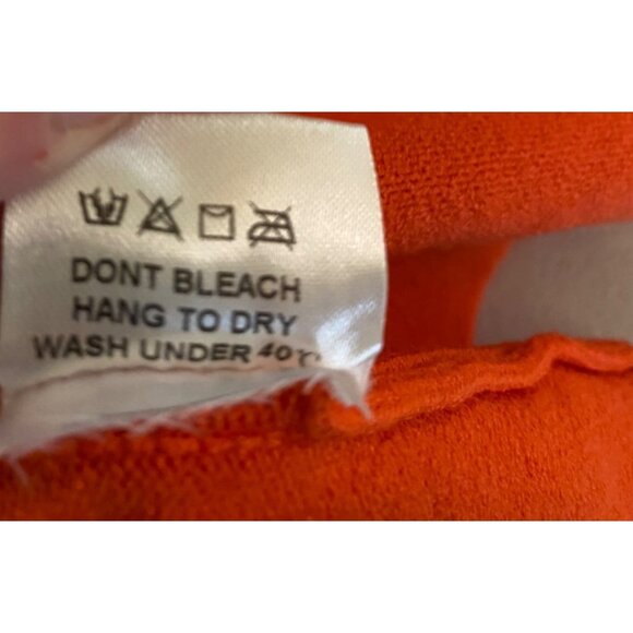 West End Girls Orange Open-Front Cardigan Midi 35" Long With Pockets Small - Picture 5 of 12